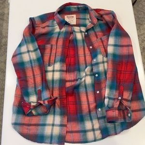 Plaid Flannel Boyfriend Fit Shirt